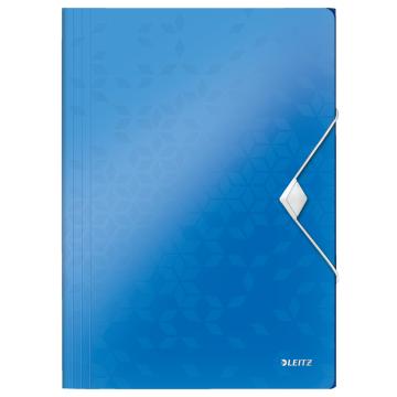 Mapa cu elastic Leitz Wow, PP, A4, 150 coli, albastru