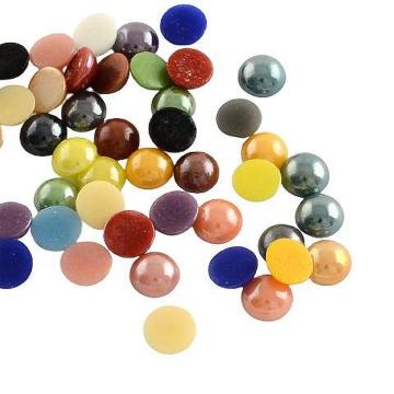 Margele Cabochon sticla perlat 8 mm 20 buc