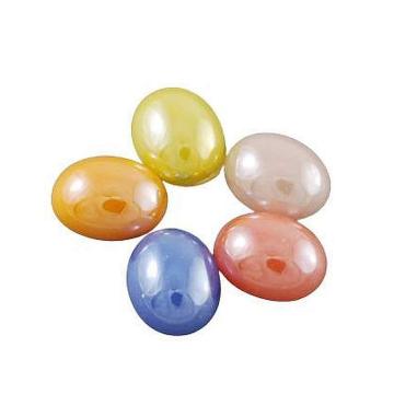 Margele Cabochon sticla perlat oval 18*13mm 10 buc