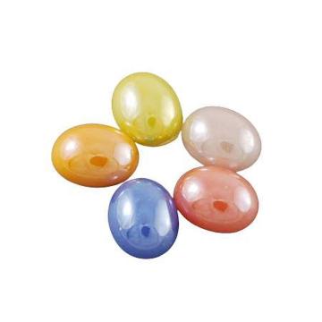 Margele Cabochon sticla perlat oval 6*4mm 20buc