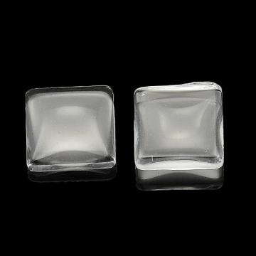 Margele Cabochon sticla transparenta patrat 10*10mm