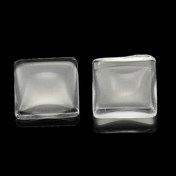 Margele Cabochon sticla transparenta patrat 15*15mm