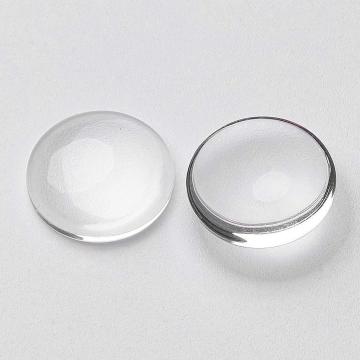 Margele Cabochon sticla transparenta rotund 14mm