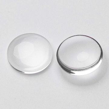 Margele Cabochon sticla transparenta rotund 16mm