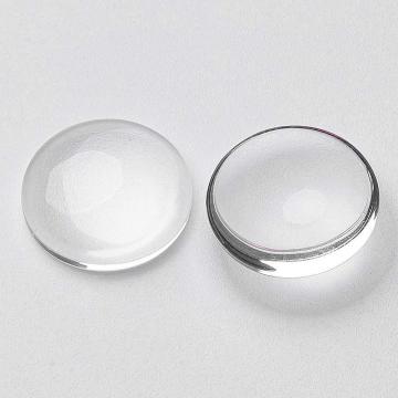 Margele Cabochon sticla transparenta rotund 18mm