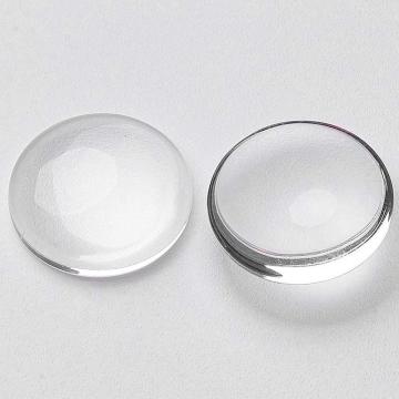 Margele Cabochon sticla transparenta rotund 30mm