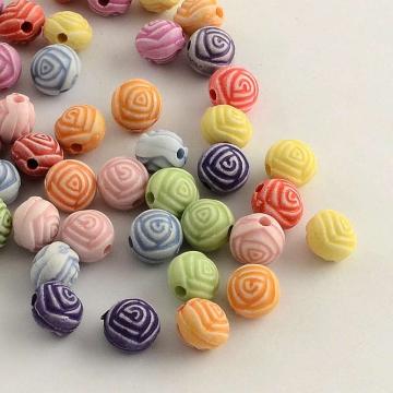 Margele acrilice flori 7,5 mm 40 buc