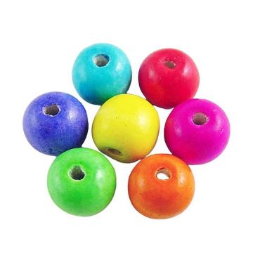 Margele lemn multicolore 13*14mm 25buc
