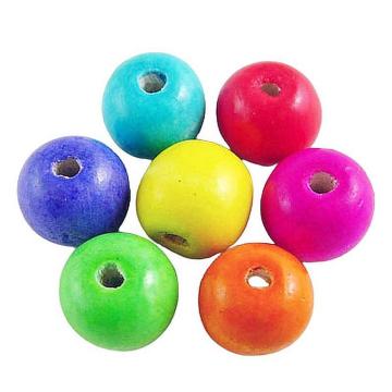 Margele lemn multicolore 18*20 mm 10 buc