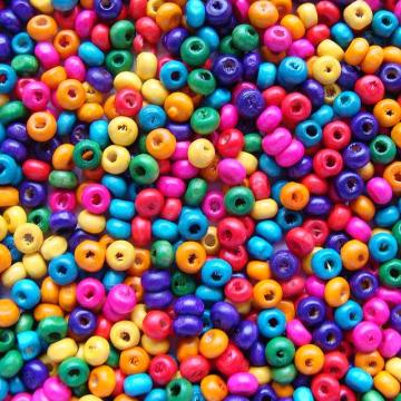 Margele lemn multicolore 5*6mm 20g~230buc