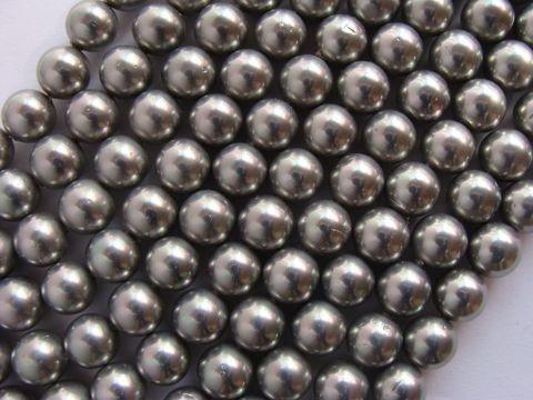Margele perle imitatie sidef 12 mm gri - 1 buc
