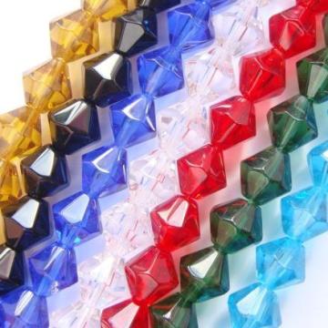 Margele sticla biconice 8*8mm (32cm)