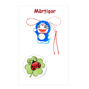 Martisor Doraemon pe cartonas (APC20-AT08)