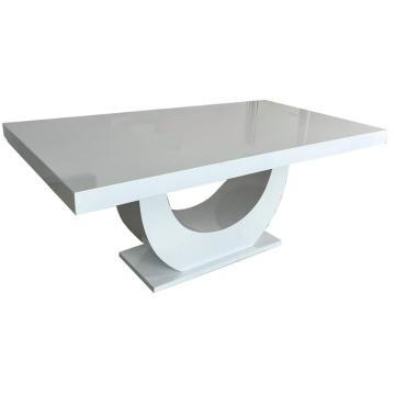 Masa bucatarie alb lucios din MDF de 180 cm