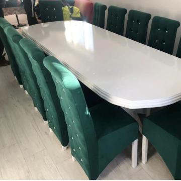 Masa bucatarie cu 12 scaune Vintage Verde