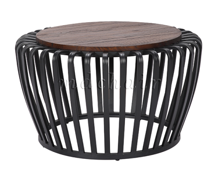 Masa cafea din metal si lemn Raki 72xh42cm