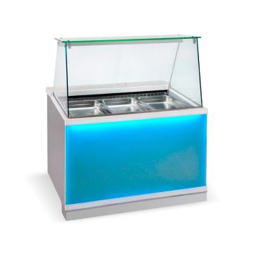Masa calda cu vitrina 5 GN 1/1 bain marie CMF 180