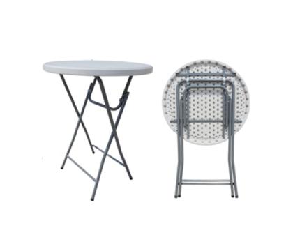 Masa cocktail pliabila Cristina, PVC 81 cm, cadru otel gri