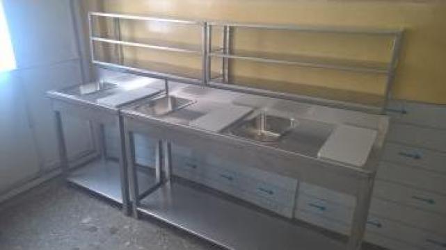 Masa de lucru inox cu spalator