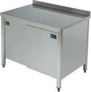 Masa de lucru inox cu usi 900x700x850mm 250433