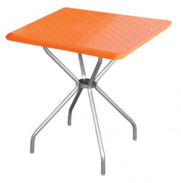 Masa gradina/terasa patrata orange Raki Alfa, 70x70xh72,5cm