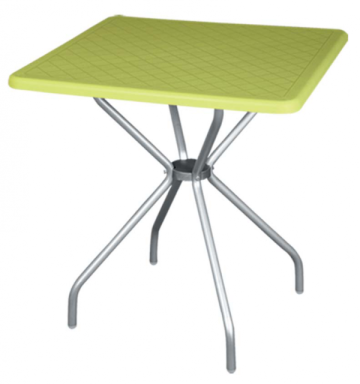 Masa gradina/terasa patrata verde Raki Alfa, 70x70xh72,5cm
