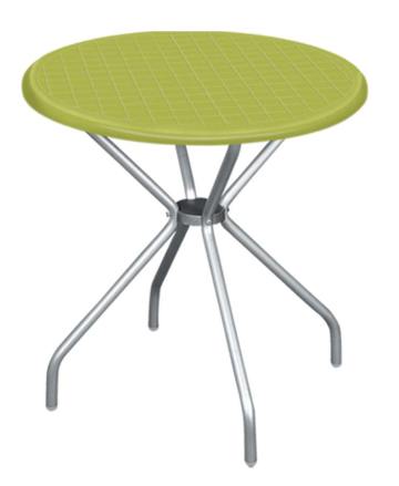 Masa gradina/terasa rotunda verde Raki Beta, D80xh72,5cm