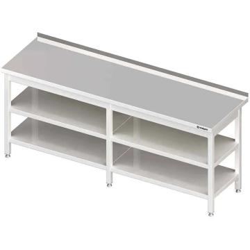 Masa inox cu doua polite 2800x700x850 mm