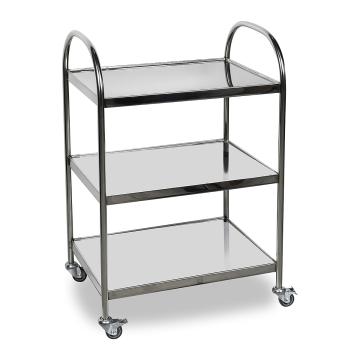 Masa instrumentar, tratament, inox, 3 blaturi