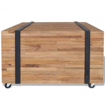 Masa laterala din lemn de tec, 60 x 60 x 38 cm