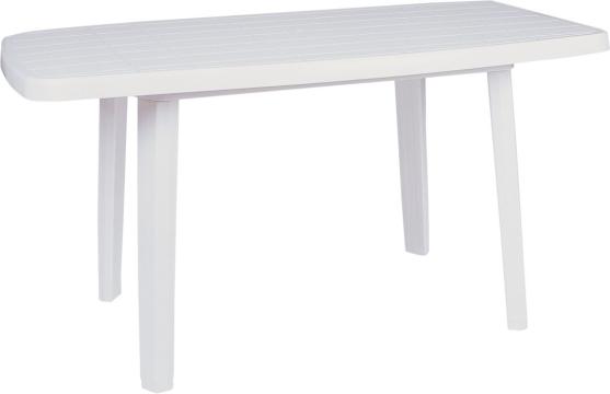 Masa ovala din plastic Siesta Mutum, 140x80xh72cm, alba