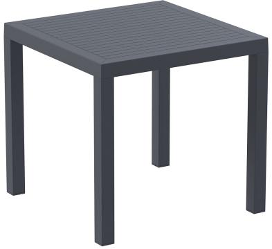 Masa patrata Siesta Ares, 80x80xh75cm, gri, plastic