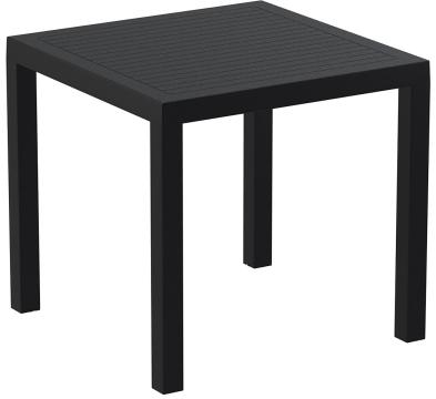 Masa patrata Siesta Ares, 80x80xh75cm, neagra, plastic