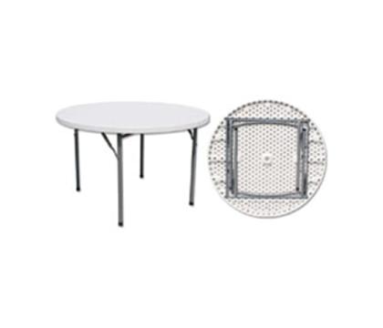 Masa pliabila rotunda Diana, PVC 122 cm, cadru otel gri