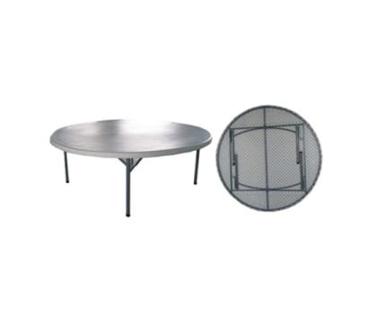 Masa pliabila rotunda Vasile, PVC 160 cm, cadru otel gri