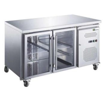 Masa rece Maxima, cu doua usi de sticla, L136cm