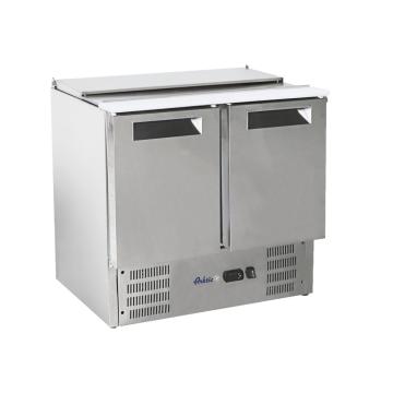 Masa rece cu 2 usi pentru salata cu capac rabatabil