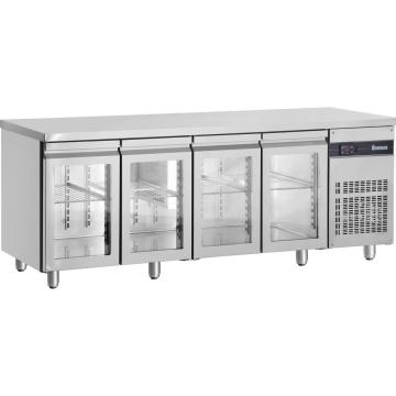 Masa rece inox cu 4 usi din sticla Inomak Grecia