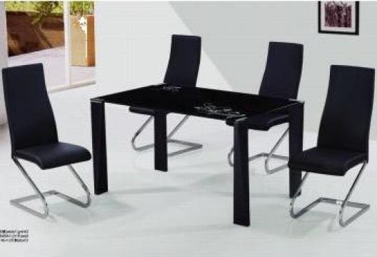 Masa sticla Glass dining table and extension table