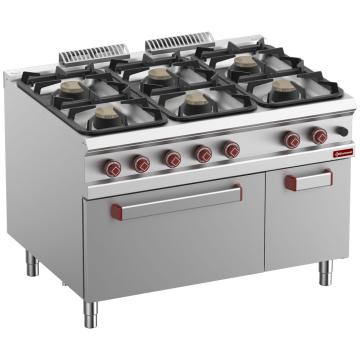 Masina de gatit 6 arzatoare pe cuptorul de gaz GN 2/1