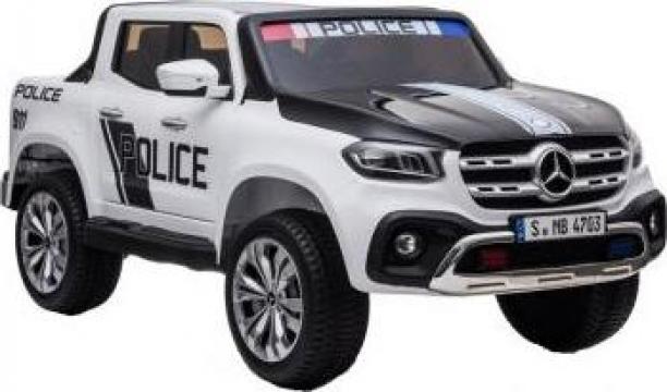 Masinuta electrica Mercedes Police X-Class 4x4 Premium #alb