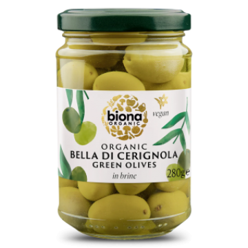 Masline verzi bella di cerignola in saramura bio 280g Biona