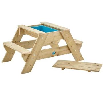 Masuta de picnic cu bancute din lemn si lada TP Toys