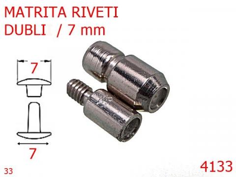 Matrita riveti dublii 7 mm nichel 4133