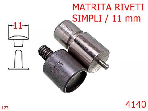 Matrita riveti simpli 11 mm nichel 4140