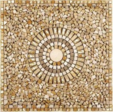 Medalion Travertin Classic Yellow Palledien Circle Tumbled