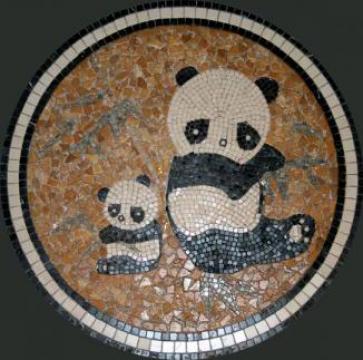 Medalion Travertin Panda 1x75x75 cm