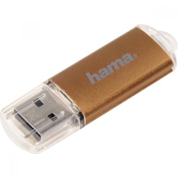 Memorie USB Hama Laeta 124005, 128GB, USB 3.0, maro