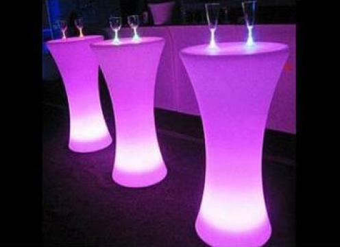 Mese luminoase pentru cocktail (cu LED rgbw) evenimente