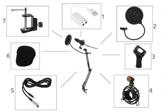 Microfon cu condensator de studio